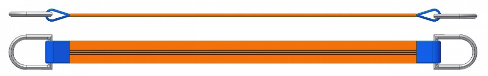 Lifting sling with two regular rings DTD 1500