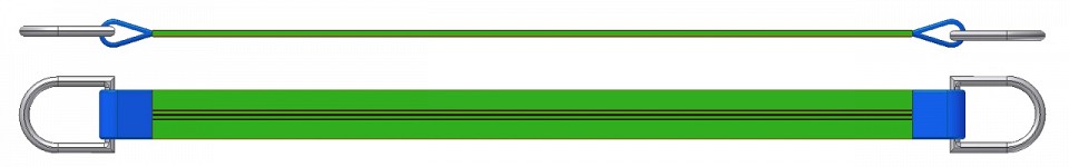Lifting sling with two regular rings DTD 200