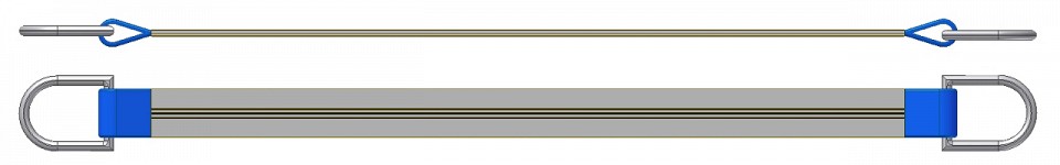 Lifting sling with two regular rings DTD 400
