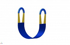 Wide body webbing sling with loops DTS