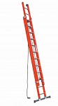 Two-part extandable ladder V051 with rope