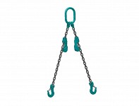 Two-legged lifting chain VB 222 with a shortening hook, grade 100