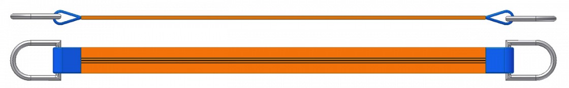 Lifting sling with two regular rings DTD 1000