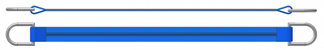 Lifting sling with two regular rings DTD 800