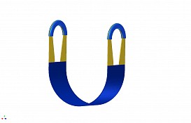 Wide body webbing sling with loops DTS
