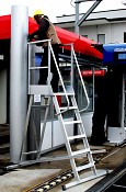 Professional Al ladder with mobile platform 6087