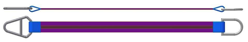 Lifting sling DTO 100 - regular and triangle ring 