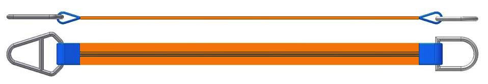 Lifting sling DTO 1500 - regular and triangle ring 
