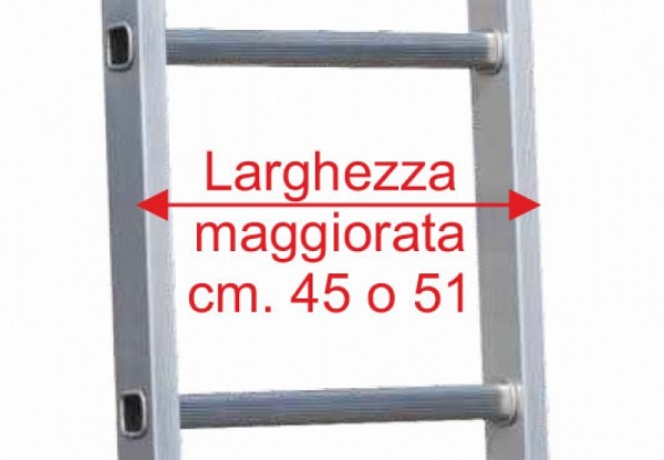 Accessories on request: Wider ladder