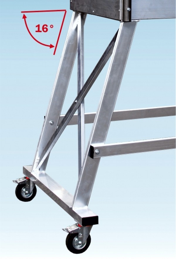 Stairway type 7100: Inclined rear support stand