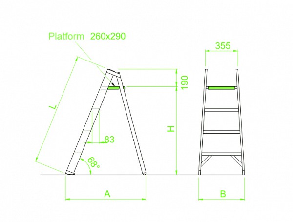 Professional Al ladder 6017