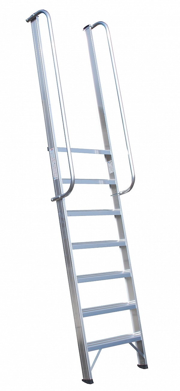 Professional leaning Al ladder with rail guard 6078