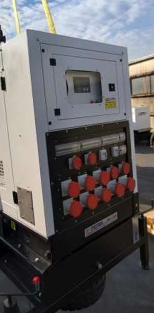 Trailer generator 150 kW with a secondary fuel tank