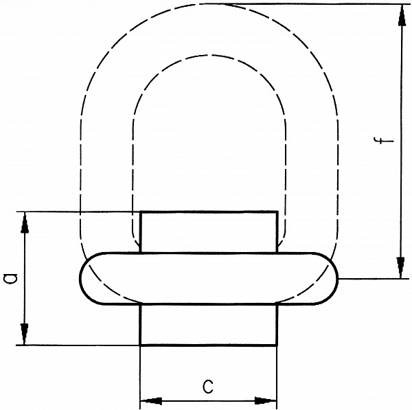 Lashing eye TAPS, weld-on type