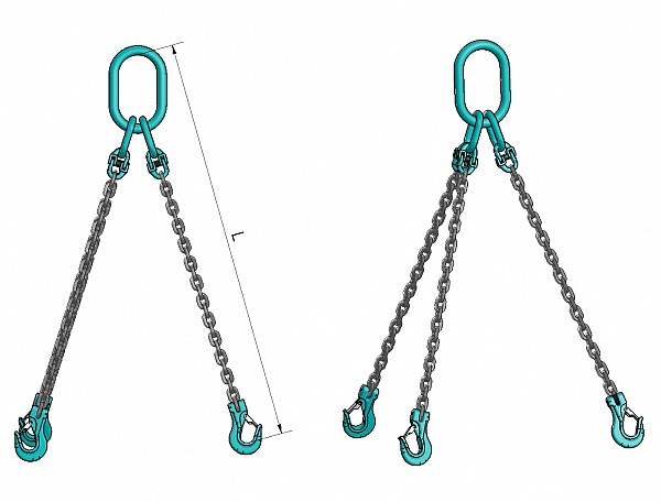 3-legged lifting chain VB 302, grade 100