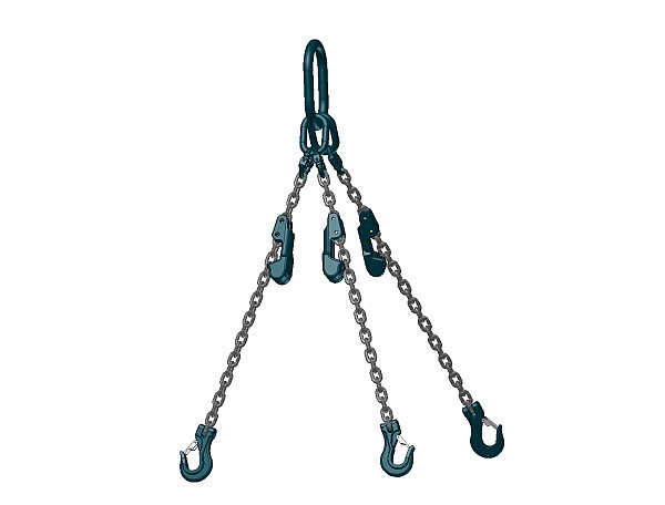 3-legged lifting chain with a shortening hook VB 312, grade 120