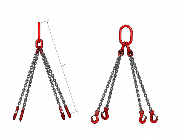 4-legged lifting chain VB 402, grade 80