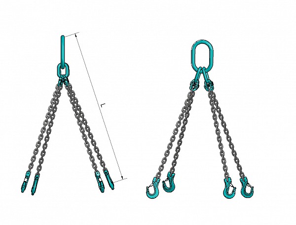 4-legged lifting chain VB 402, grade 100