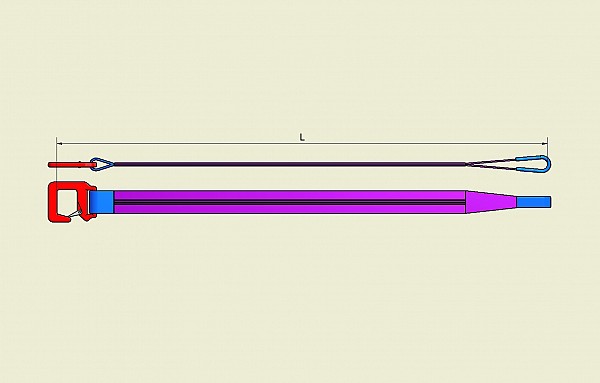 Lifting sling with hook DTK 100