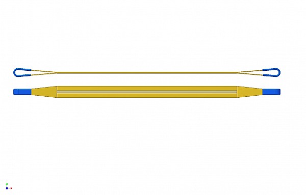 Lifting slings with loops DTR 300 - double layer with PU protection