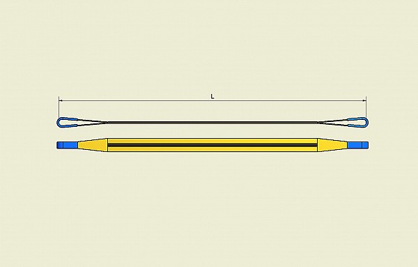 Lifting slings with loops DTR 300 - double layer with PU protection