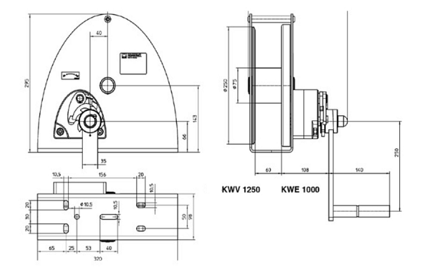 Hand winch type KWE