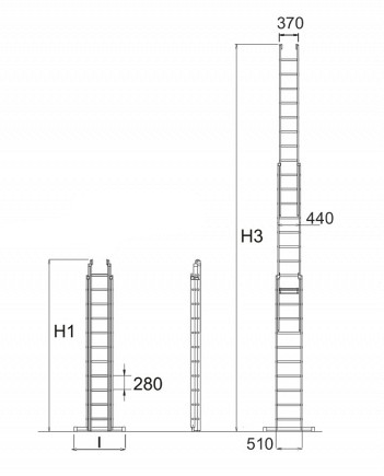 Professional extandable Al ladder 5048