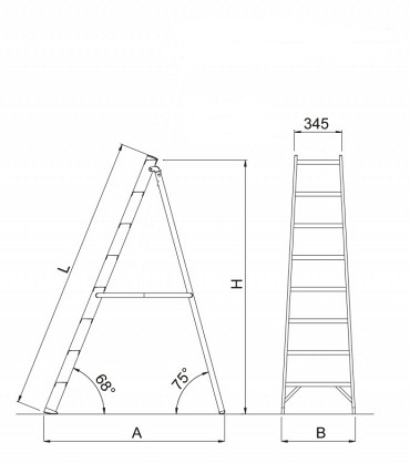 Professional Al ladder 6016