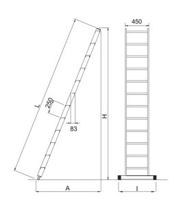 Professional leaning Al ladder 6028