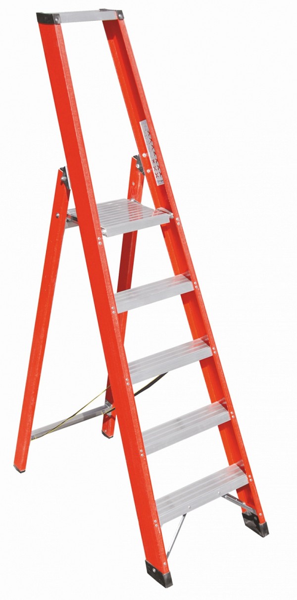 Ladder A one-sided V026 with a shelf