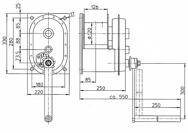 Hand winch type 220.2