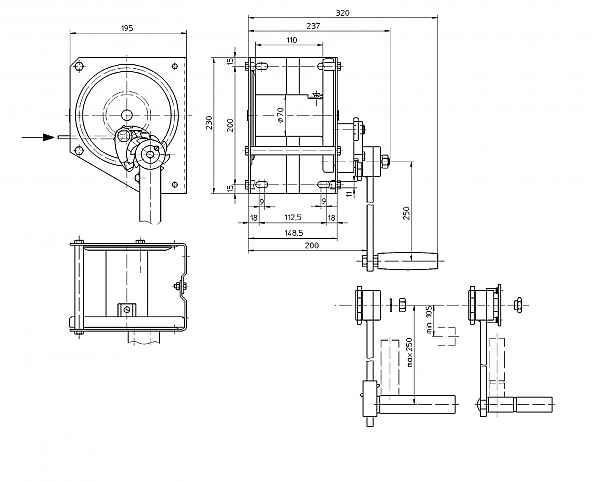 Hand winch type 4483