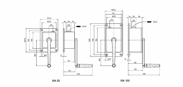 Hand winch type WA